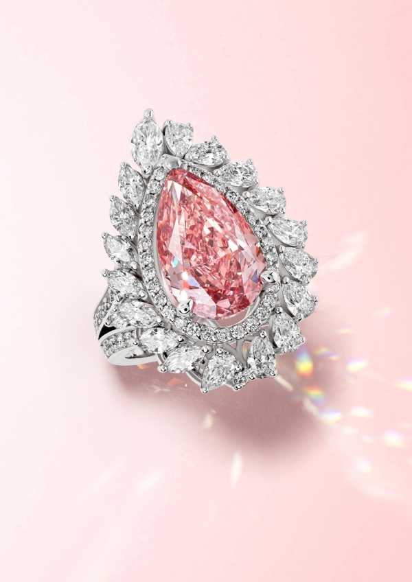 7.67캐럿 핑크 랩그로운 다이아몬드 반지 출시. 사진=이랜드 로이드