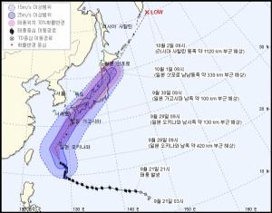 태풍 짜미 일본 열도 관통 가능성…적란운·토네이도 발생 우려